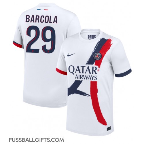 Paris Saint-Germain Bradley Barcola #29 Fußballbekleidung Auswärtstrikot 2024-25 Kurzarm